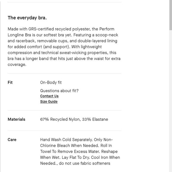 The Perform longline sport bra size medium - Picture 5 of 8